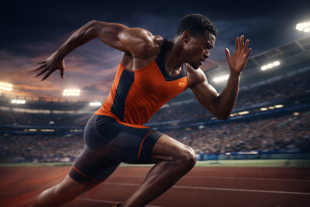 Pro Sprinter in Custom Track Uniform