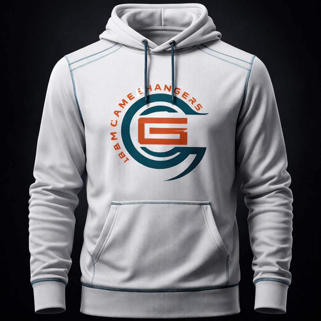 White Custom Team Hoodie