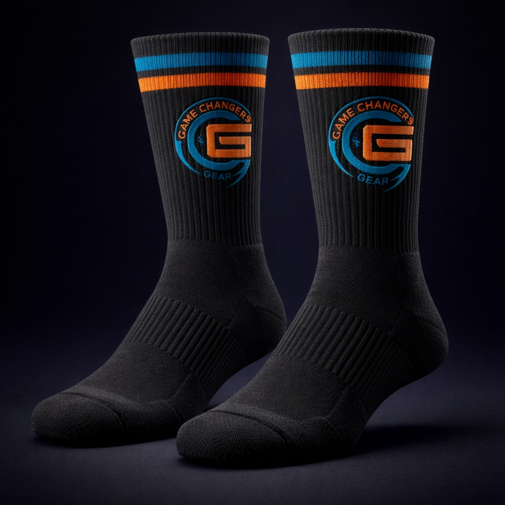 Black Custom Team Socks