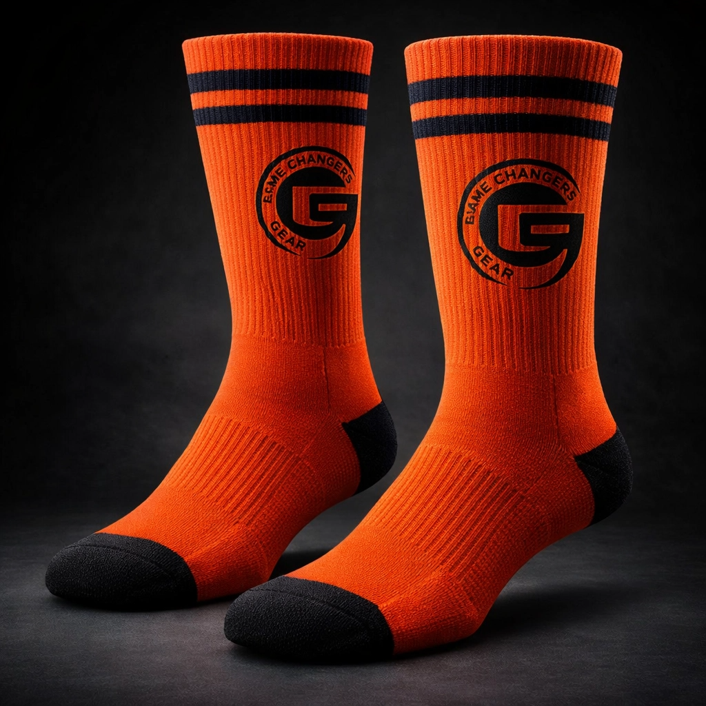 Orange Custom Team Socks