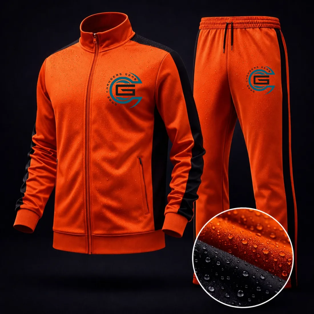 Orange Custom Team Tracksuit
