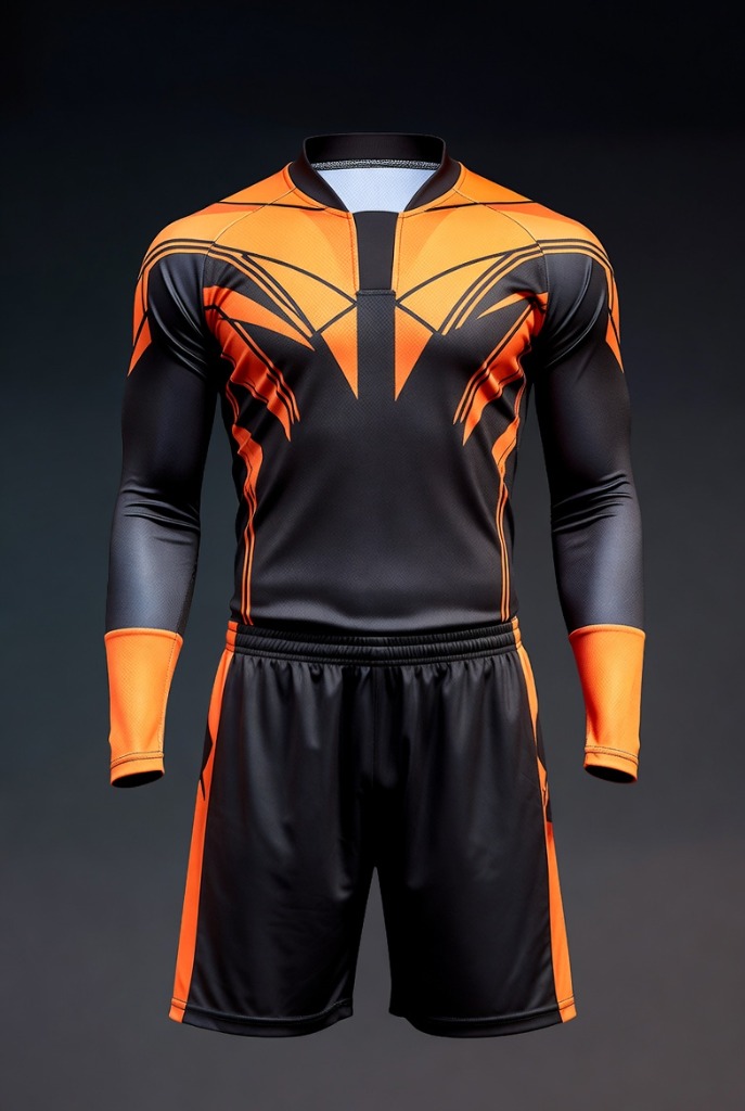 Elite Black/Orange Soccer Uniform